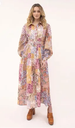 Kachel May Maxi Linen Shirt Dress  for rent on The Volte - image 1