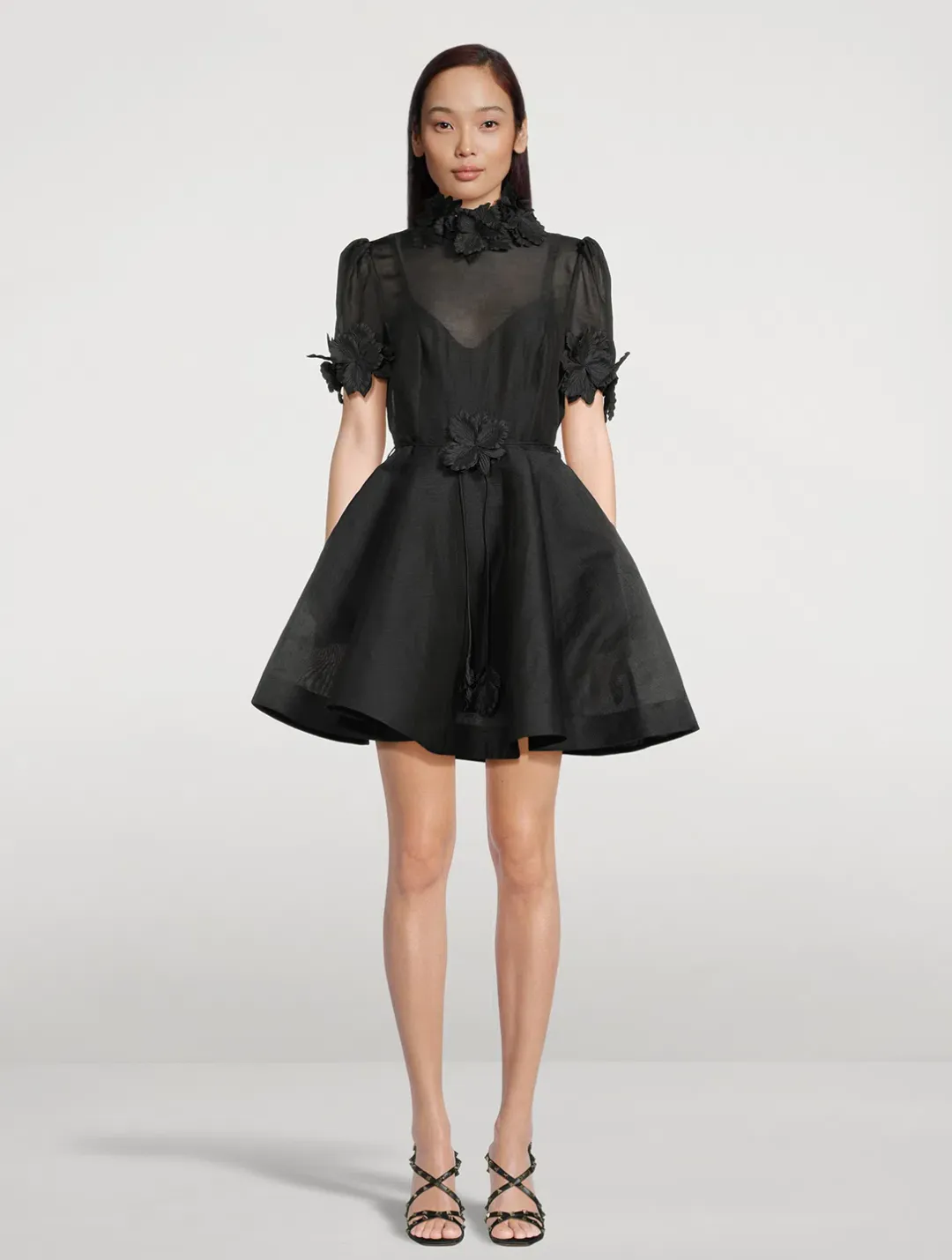 Zimmermann The Luminosity Liftoff Flower Mini in Black Size 1/AU 10  for rent on The Volte - main image