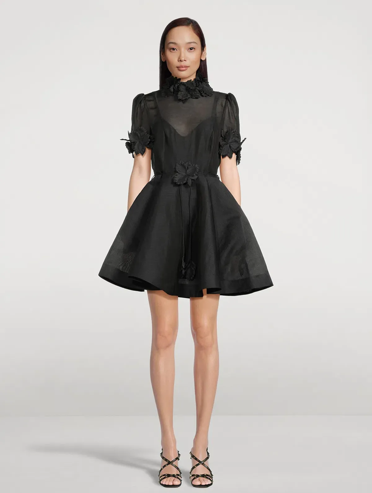 Zimmermann The Luminosity Liftoff Flower Mini in Black Size 1/AU 10  for rent on The Volte - main image