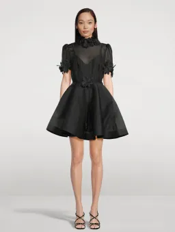 Zimmermann The Luminosity Liftoff Flower Mini in Black Size 1/AU 10  for rent on The Volte - image 1