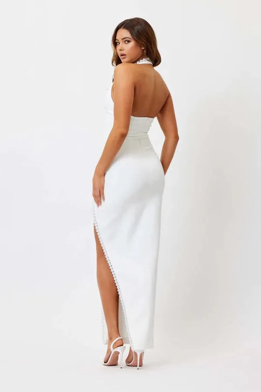 Bianca & Bridgett Laura Pearl Dress White Size 6 for rent on The Volte - main image