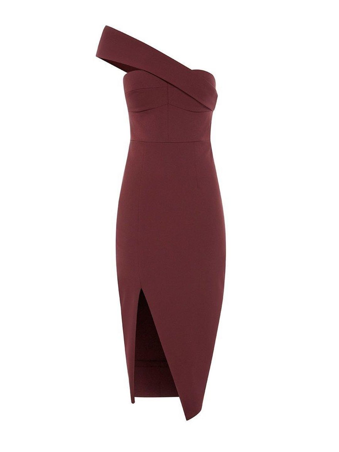 Sheike Valentine Midi Dress in Merlot  for rent on The Volte - main image