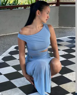 Bec & Bridge Whorl Asym Mesh Maxi in Merdian Blue Size 10 for rent on The Volte - image 2