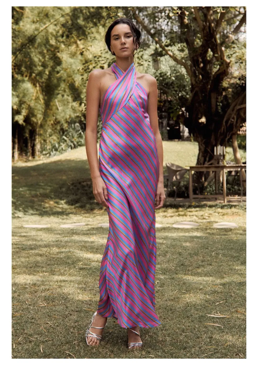 Steele Renata Dress Harlequin Stripe Size S / AU 8 for rent on The Volte - main image