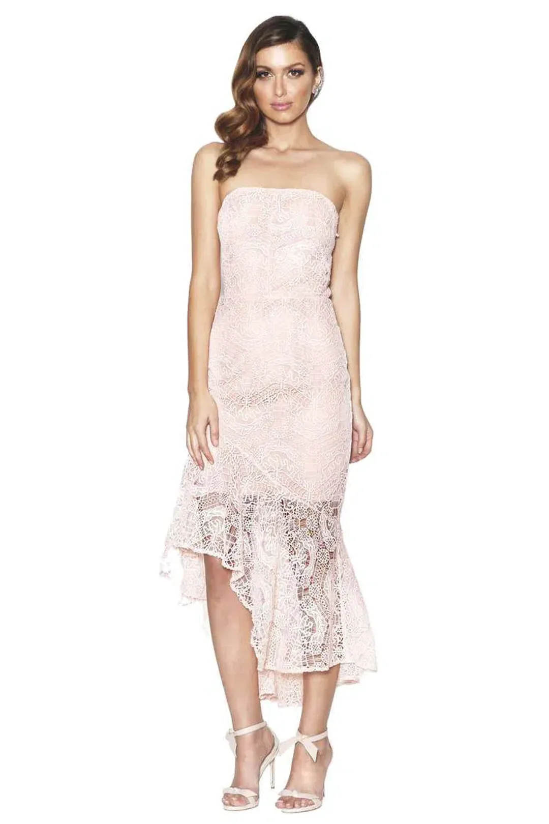 Grace & Hart Majestic Midi Dress Blush Size 8 for rent on The Volte - main image