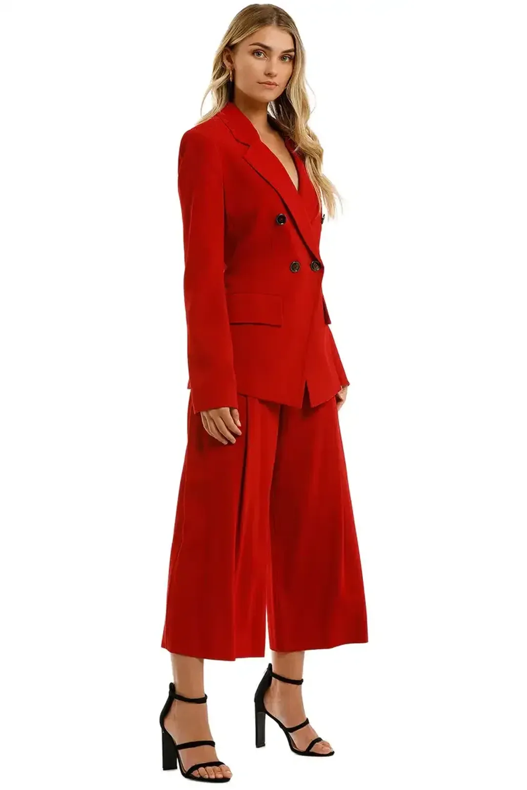 Ginger & Smart Equinox Jacket and Pant Set in Scarlet Red Size 16 for rent on The Volte - main image