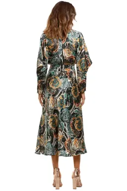 Ginger & Smart Underworld Wrap Midi Dress Floral Size 8 for rent on The Volte - image 3