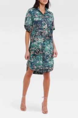 Ginger & Smart Night Grass Mini Shirt Dress Multi Size 12 for rent on The Volte - image 1