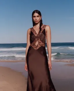 Sir the Label Aries Cut Out Gown Chocolate Brown Size 10/M for rent on The Volte - image 4