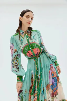 Alemais Evergreen Shirtdress Multi Size 10 for rent on The Volte - image 2