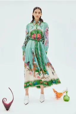 Alemais Evergreen Shirtdress Multi Size 10 for rent on The Volte - image 1