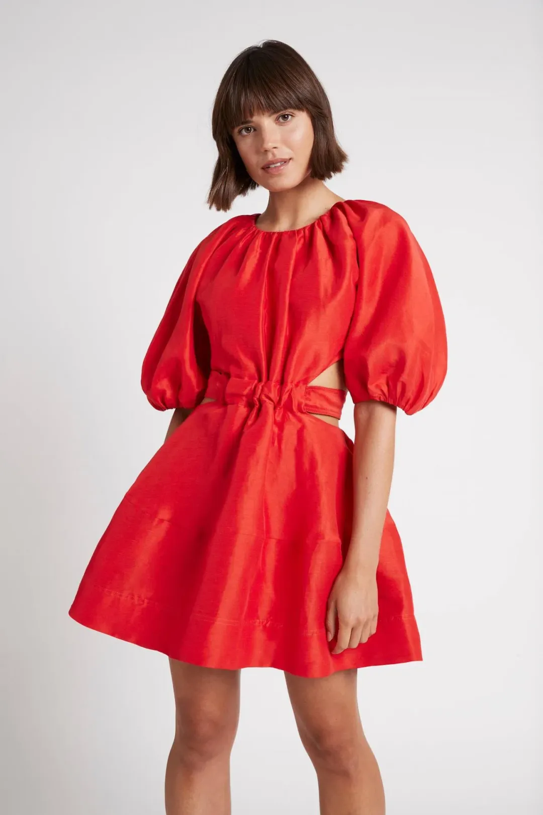 Aje Psychedelia Cutout Mini Dress Red Size 14 for rent on The Volte - main image