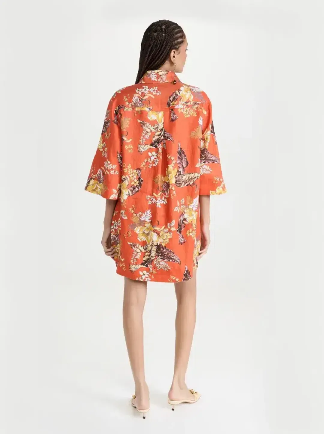 Zimmerman Matchmaker Tunic Dress in Red Tropical Floral Size 0 /AU 8 for rent on The Volte - main image