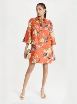 Zimmerman Matchmaker Tunic Dress in Red Tropical Floral Size 0 /AU 8 for rent on The Volte - image 1