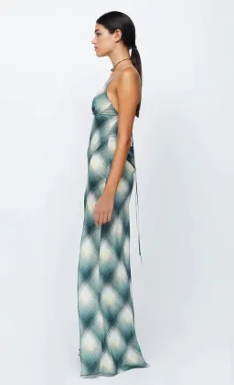 Bec & Bridge Edie Split Maxi Dress Teal Multi Size 8 for rent on The Volte - image 2