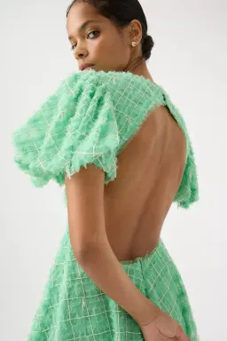 Aje Context Embellished Mini Dress Green Size 8 for rent on The Volte - image 3