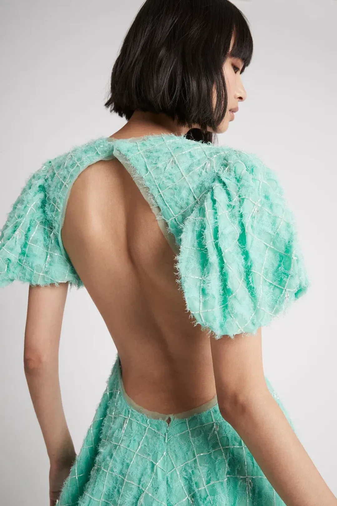 Aje Context Embellished Mini Dress Green Size 10 for rent on The Volte - main image
