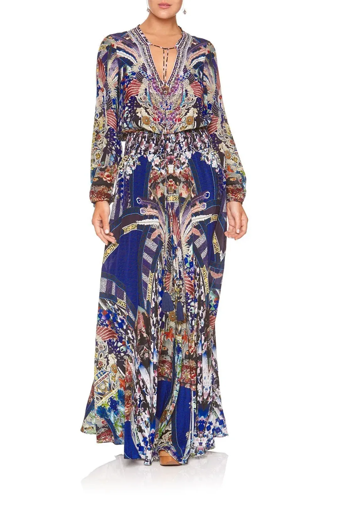Camilla Darling's Destiny Shirred Relaxed Fit Dress Multi Size M/ AU 12 for rent on The Volte - main image