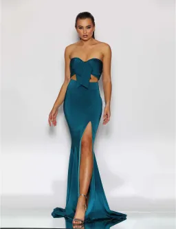 Jadore JX2043 Two Piece Dress Teal Size 4 for rent on The Volte - image 1
