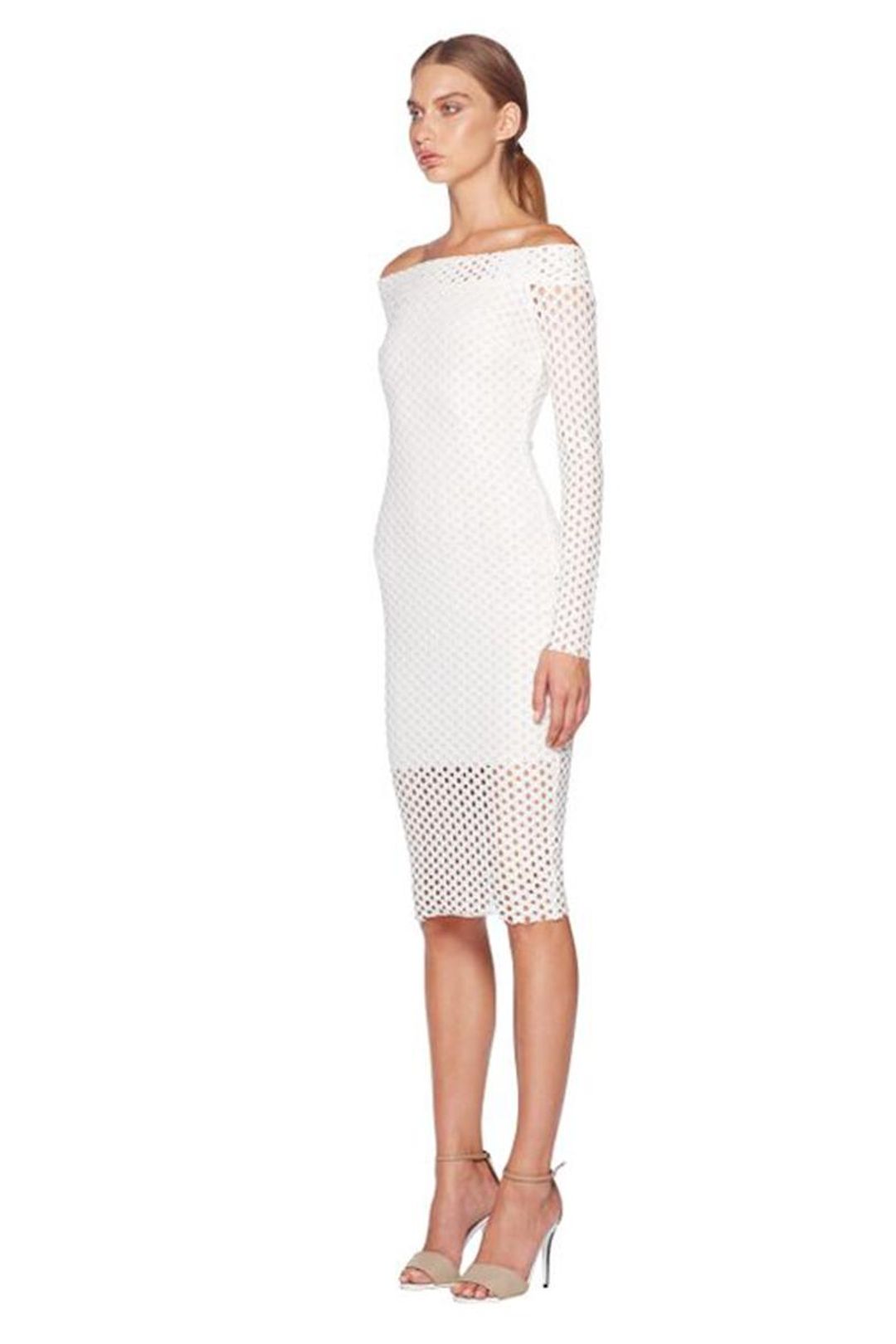 Bec & Bridge Coco Midi Dress White Size 8 for rent on The Volte - main image