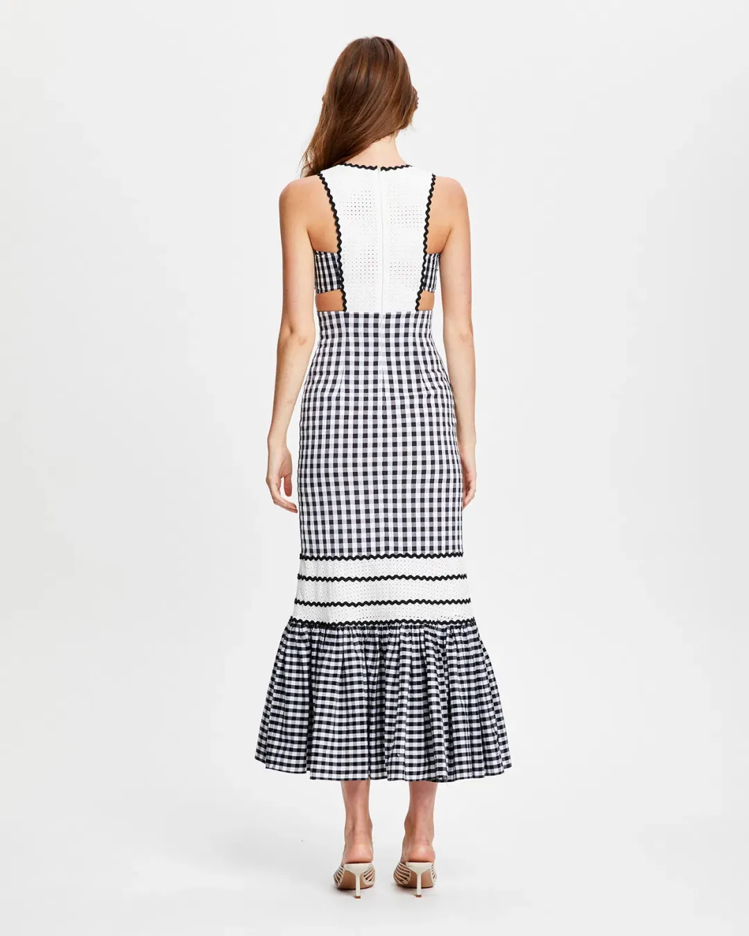 Alice McCall Wild Angels Midi Dress Gingham Size 6 for rent on The Volte - main image