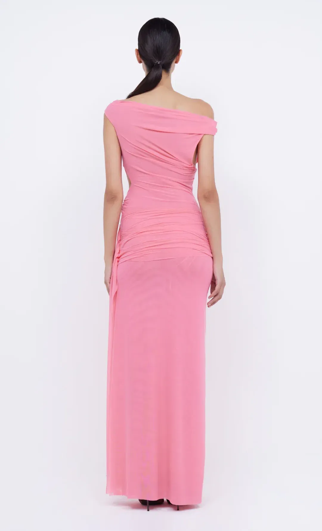 Bec & Bridge Kailani Asym Dress Grapefruit Pink Size 8  for rent on The Volte - main image