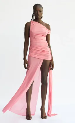 Bec & Bridge Kailani Asym Dress Grapefruit Pink Size 8  for rent on The Volte - image 9