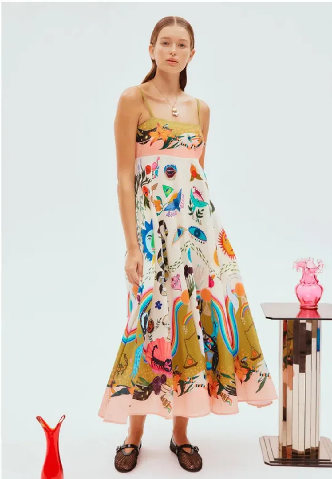 Meagan Linen Mini Dress for rent on The Volte - main image