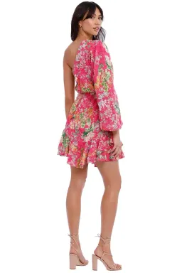 Hemant & Nandita Miyu Floral Mini Dress in Pink Size 6 for rent on The Volte - image 4