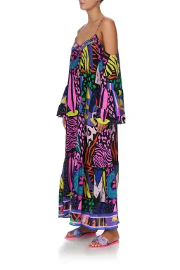 Camilla Drop Shoulder Shoestring Strap Long Sleeve Dress in Fair Ladys Dinkum One Size for rent on The Volte - image 2