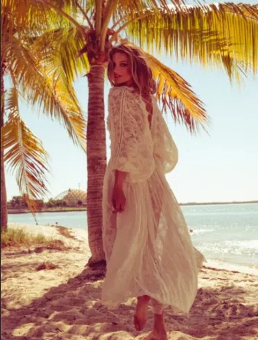 Zimmermann Alchemy Twine Embroidery Sheer Long Dress Ivory Size 1 / AU 10 for rent on The Volte - main image