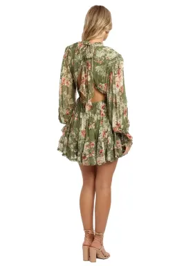 Hemant & Nandita Neem Mini Dress in Green Floral Size 10 for rent on The Volte - image 3