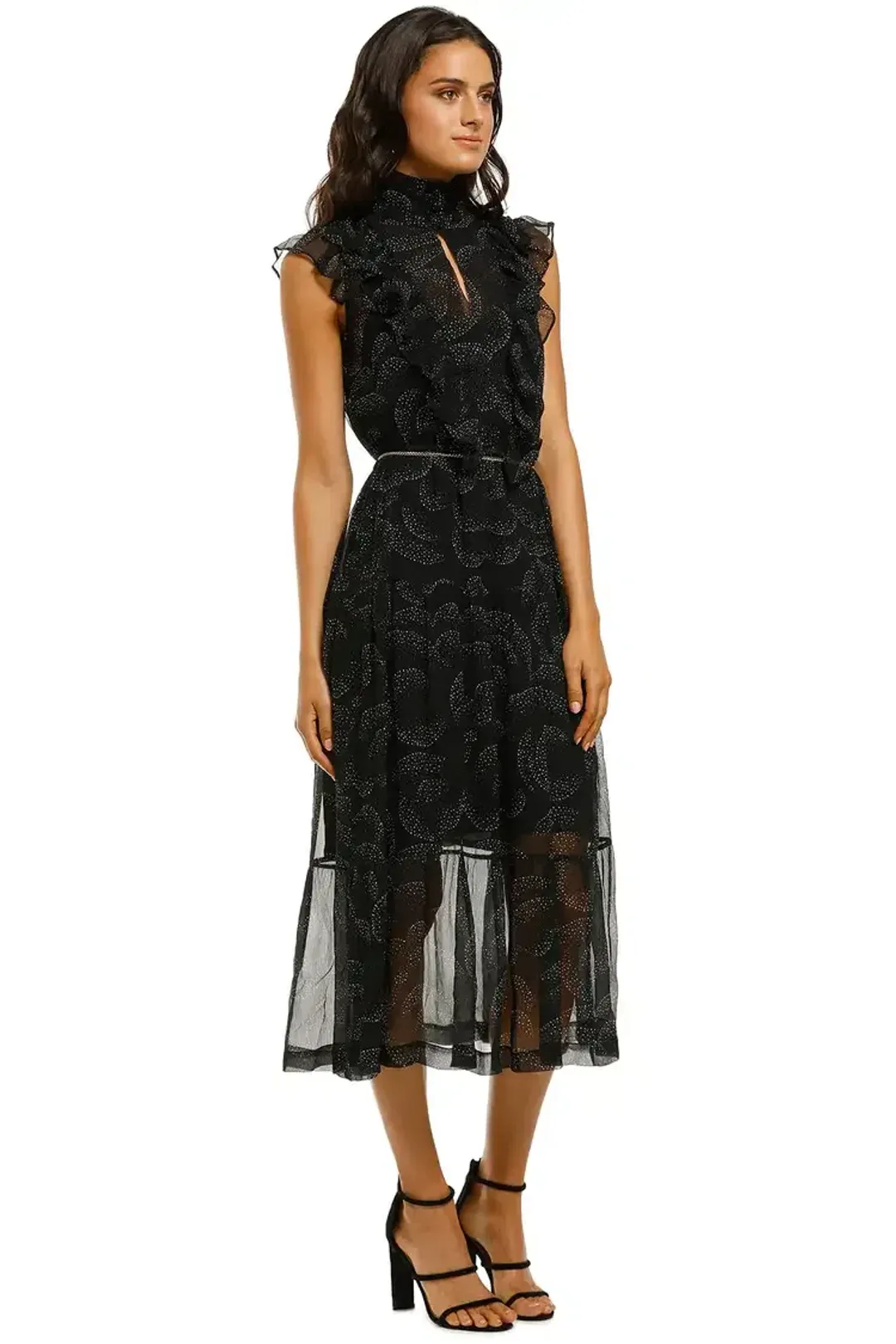 Husk Mirage Midi Dress in Black Size 8 for rent on The Volte - main image