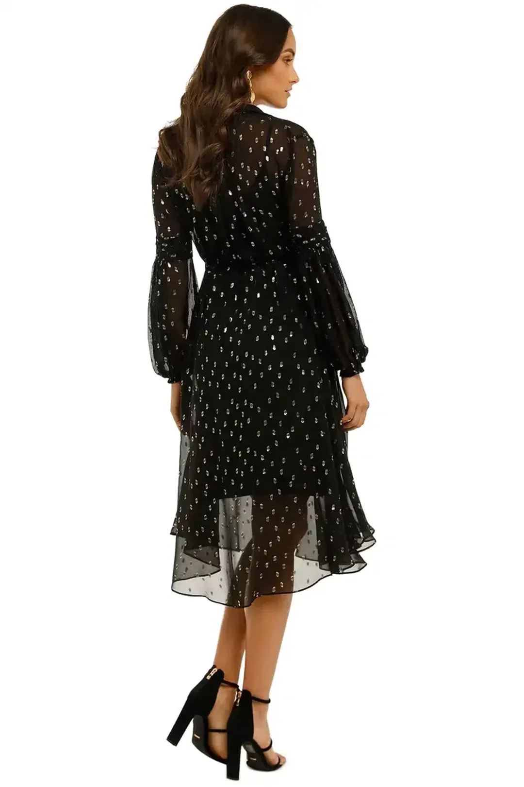 Husk Paradise Midi Dress in Black Size 10 for rent on The Volte - main image