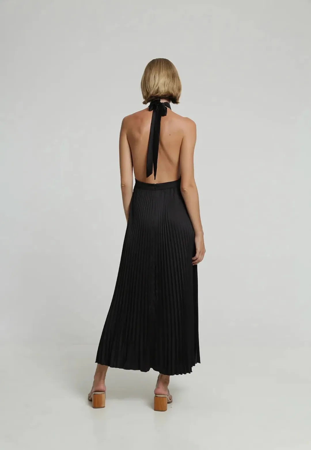 L'Idee Renaissance Split Gown in Noir Black Size 10 for rent on The Volte - main image