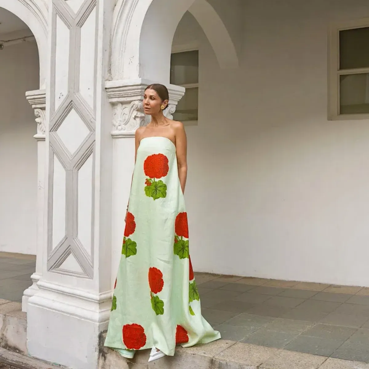 Oroton Posie Gown Geranium Floral Print Size AU 6 - Image 3