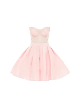Leo Lin Eliza Structured Bustier Mini Dress Pink Size AU 8 for rent on The Volte - image 5