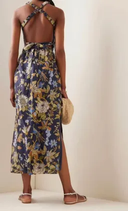 Sir The Label Lilian Cross Back Dress Delia Print Size AU 8 for rent on The Volte - image 4
