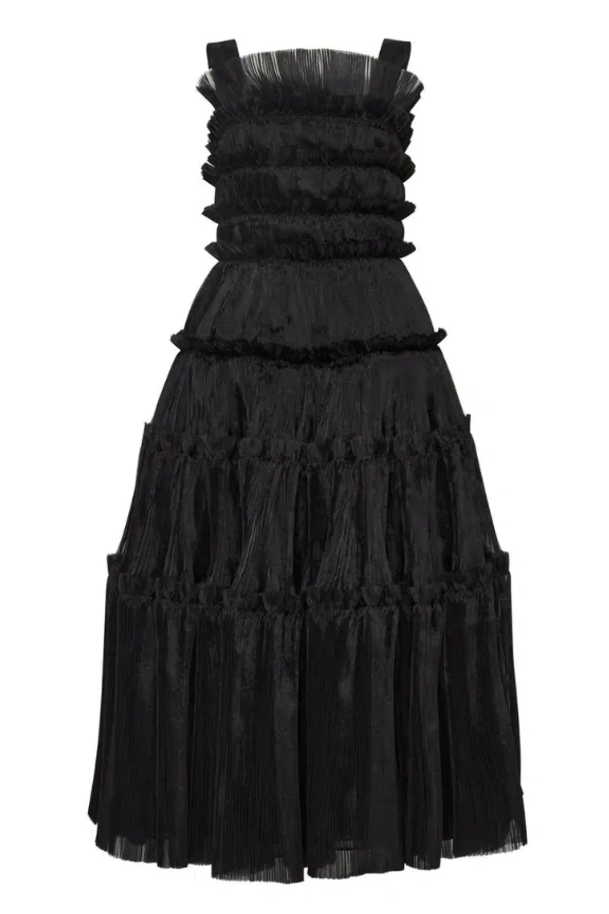 Aje Jacinto Pleated Midi Dress in Black Size AU 12 - Image 3