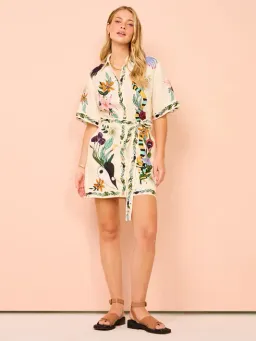 Alemais Meagan Mini Shirt Dress Multi Size AU 14 for rent on The Volte - image 1