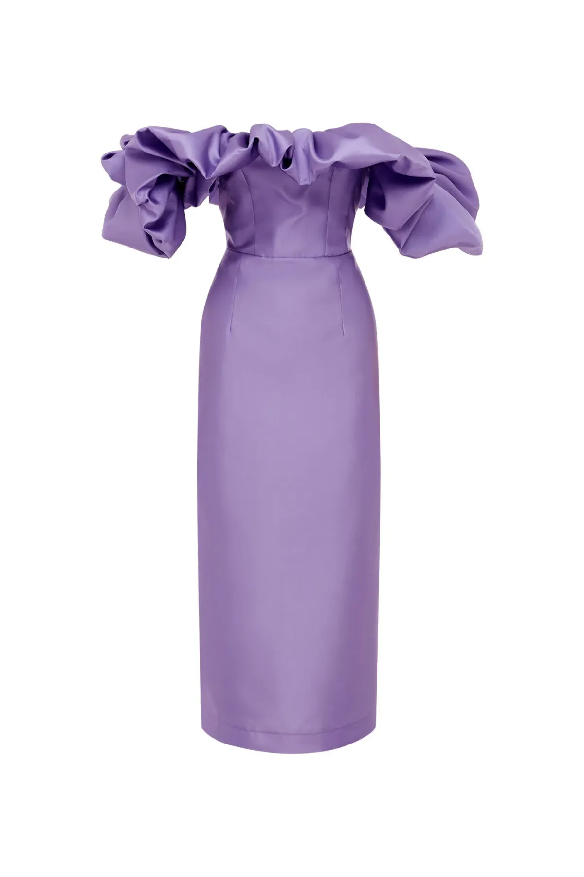 Alemais Suzi Off Shoulder Midi Dress Purple Size 8 - Image 4