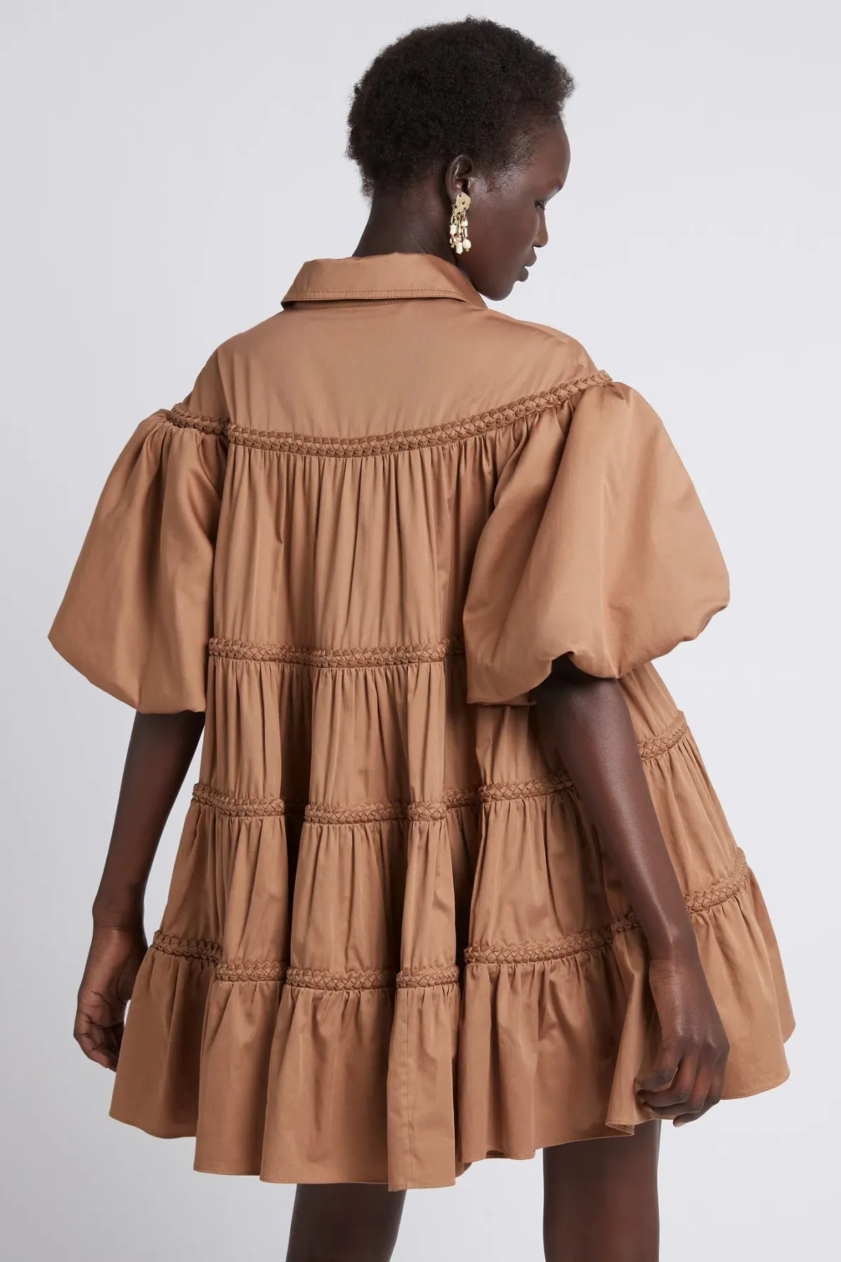 Aje Casablanca Mini Dress Brown Size 8 - Image 3