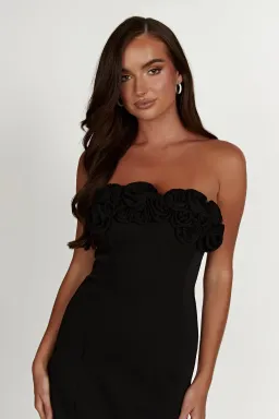 Meshki Brooks Rose Mini Dress Black Size XL / AU 14 for rent on The Volte - image 6