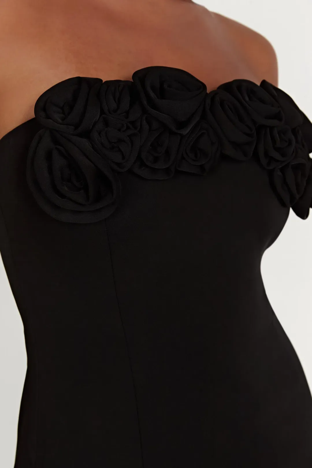 Meshki Brooks Rose Mini Dress Black Size XL / AU 14 for rent on The Volte - main image