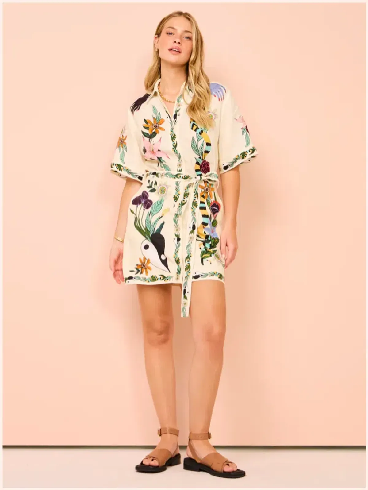 Alemais Meagan Mini Dress Print Size 12 - Image 4