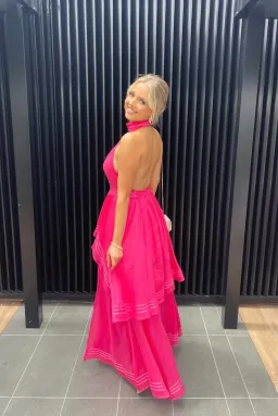 Aje Sienna Maxi Dress Pink Size 8 for rent on The Volte - image 3