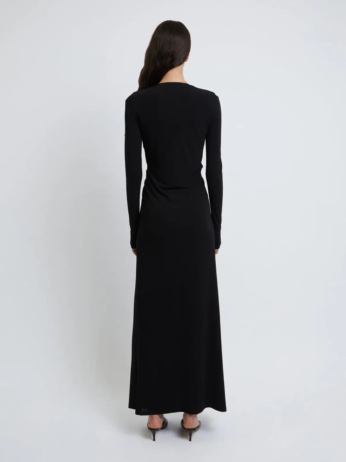 Christopher Esber Arced Palm Long Sleeve Dress Black Size 8 - Image 3