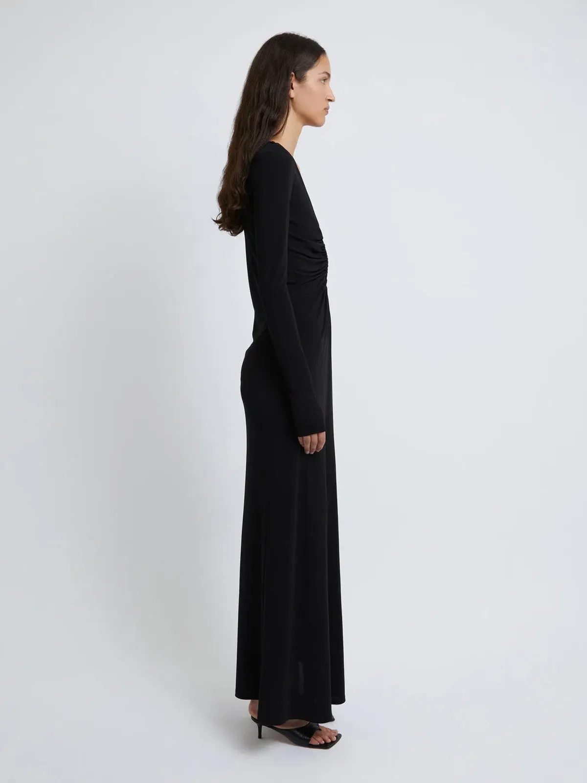 Christopher Esber Arced Palm Long Sleeve Dress Black Size 8 - Image 2