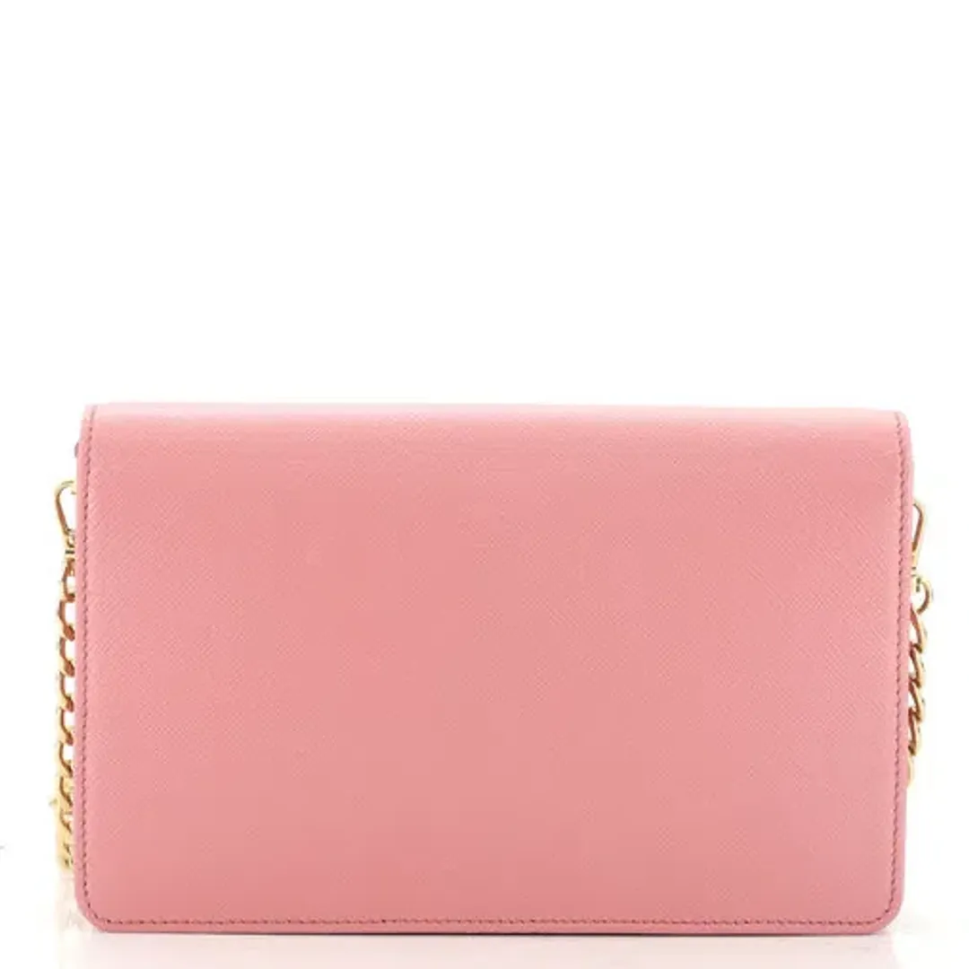 Prada Monochrome Saffiano Leather Mini Bag Pink for rent on The Volte - main image