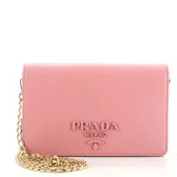 Prada Monochrome Saffiano Leather Mini Bag Pink for rent on The Volte - image 1
